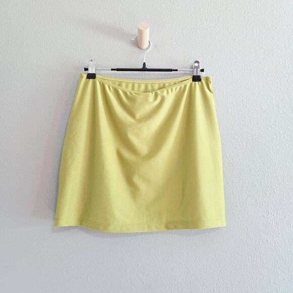 VDM 2 Piece Matching Set Green Metallic Knit Bolero Top & Mini Skirt Beach - Picture 5 of 8